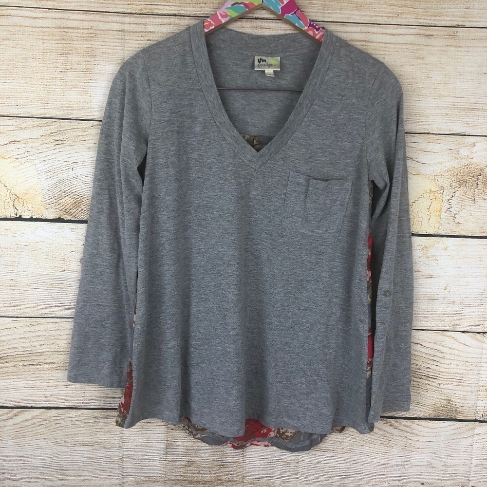 Anthro Porridge v neck top size S // 0755
